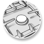 Črni emajlirani pokrovi za plinske gorilnike