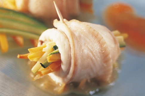 Zavitki iz morskega lista in zelenjave